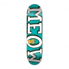 Meow Logo Teal 8.0 Skateboard Deck